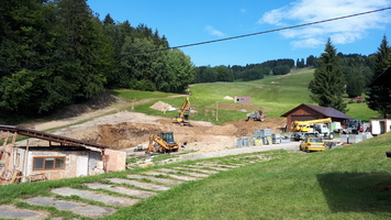 unsere Skipiste als Baustelle